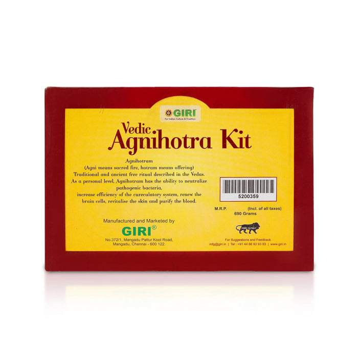 Giri Vedic Agnihotra Kit | Havan Set/ Pooja Pack for Homam and Yagna/ 690 Gms Approx
