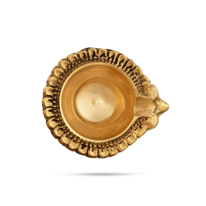 Lakshmi Kubera Vilakku - 1 x 2 Inches | Laxmi Kubera Deepam/ Brass Lamp/ Kubera Lakshmi Vilakku for Pooja