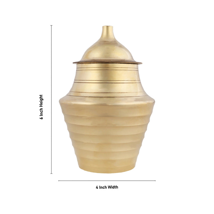 Camphor Burner - 6 X 4 Inches | Kapoor Dhani/ Kumbha Aarti/ Brass Aarti For Temple Style Camphor Worship