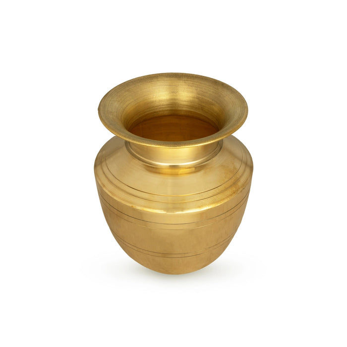 Lota - 5.5 x 4 Inches | Brass Chombu/ Brass Kalash/ Iyengar Vaishnav Pooja Pot for Home