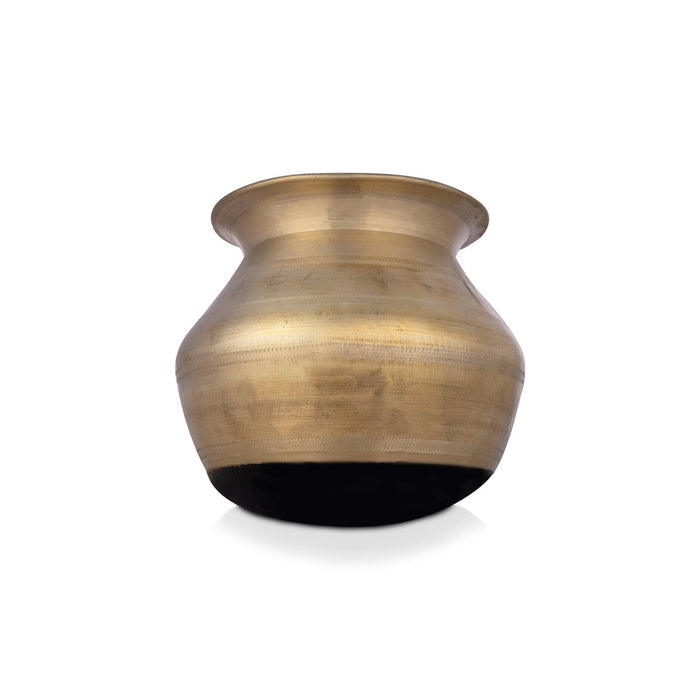 Pongal Pot - 5 X 4.5 Inches | Bronze Pot/ Bronze Kalash/ Traditional Cooking Pot For Pooja & Festive Celebrations