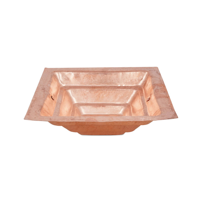 Havan Kund Without Stand - 8.5 x 8.5 Inches | Copper Agnihotra Kund With Handle/ Yagna Kund for Pooja/ 380 Gms