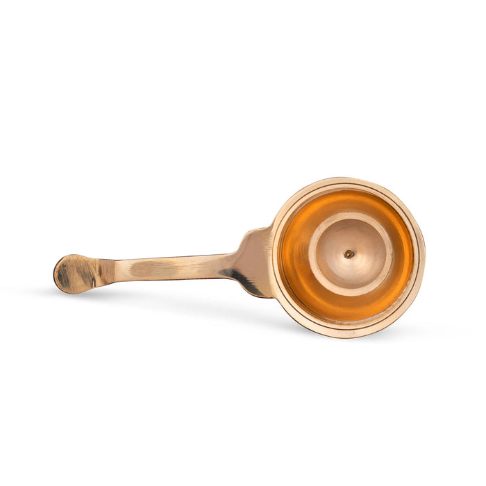 Brass Palghat Aarti - 1 x 8 Inches | Brass Aarti/ Arti Kapoor for Pooja/ 130 Gms Approx