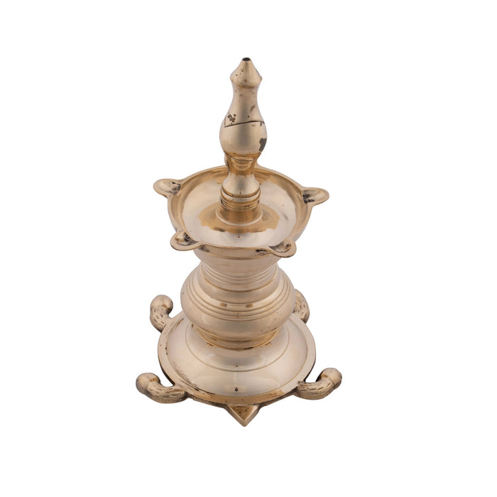 Brass Vastu Deep - 8.5 x 5 Inches | Brass Vilakku/ Brass Lamp for Pooja