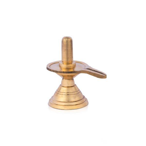 Shivling Idol - 2 x 2 Inches | Brass Idol/ Shiv Ling Murti/ Shiva Lingam Statue for Pooja