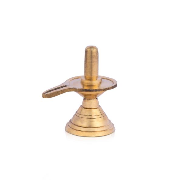 Shivling Idol - 2 x 2 Inches | Brass Idol/ Shiv Ling Murti/ Shiva Lingam Statue for Pooja