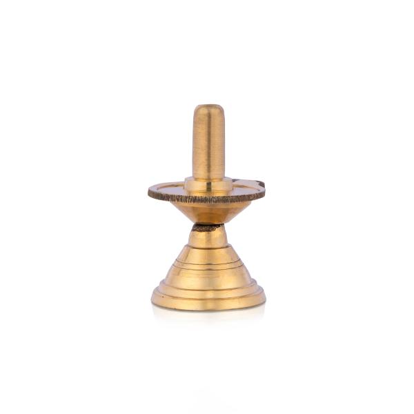 Shivling Idol - 2 x 2 Inches | Brass Idol/ Shiv Ling Murti/ Shiva Lingam Statue for Pooja