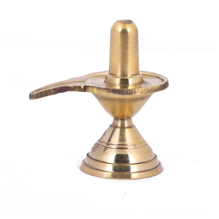 Brass Shivling Idol - 2.75 Inches | Shiva Lingam Statue for Puja/ 110 Gms Approx