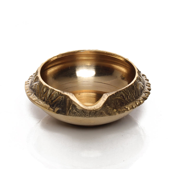 Brass Kuber Deep - 1 x 2.5 Inches | Brass Vilakku/ Kubera Deepam/ Kubera Lamp for Pooja/ 50 Gms Approx