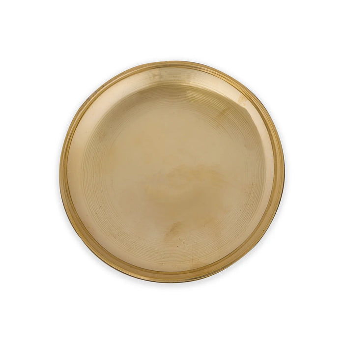 Pin Tray With Base - 1 x 3.5 Inches | Puja Stand/ Brass Plate/ Asan for God/ 110 Gms Approx