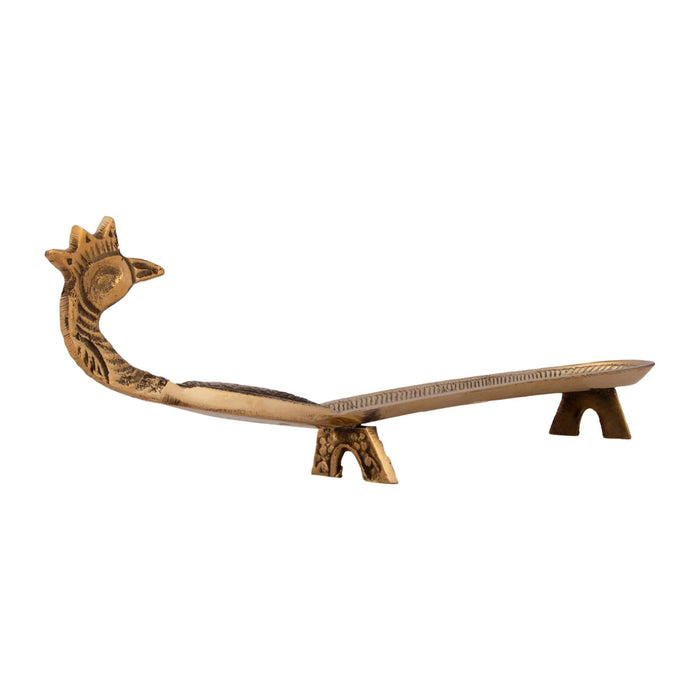 Brass Agarbathi Stand - 3 x 10 Inches | Incense Stick Holder/ Agarbatti Holder For Pooja