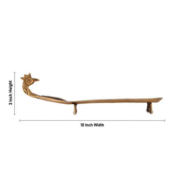 Brass Agarbathi Stand - 3 x 10 Inches | Incense Stick Holder/ Agarbatti Holder For Pooja
