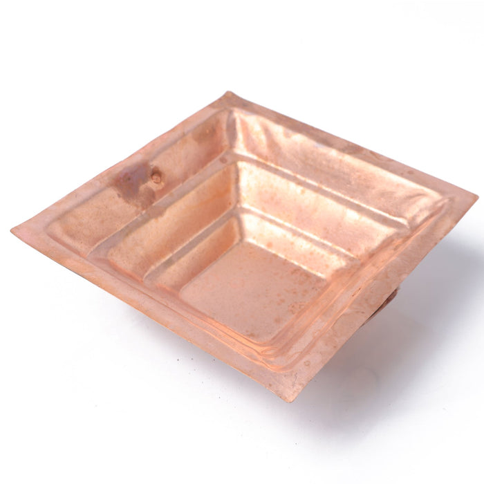 Havan Kund With Handle - 3 x 8.5 Inches | Copper Hawan Kund Without Base/ Homa Kundam for Pooja/ 420 Gms Approx
