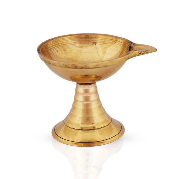 Kartik Deepam With Base- 2 X 1.75 Inches | Agal Vilakku Deepam/ Karthik Deepam/Brass Lamp For Festival Lighting