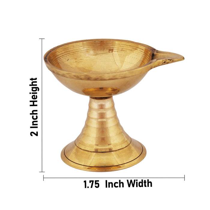 Kartik Deepam With Base- 2 X 1.75 Inches | Agal Vilakku Deepam/ Karthik Deepam/Brass Lamp For Festival Lighting