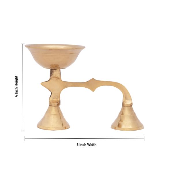 Sambrani Holder - 4 x 5 Inches | Brass Dhoop Holder/ Dhoopakal/ Dhoop Dhani for Pooja