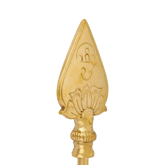 Murugan Vel - 19 x 2.5 Inches | Muruga Vel/ Brass Vel/ Brass Astras for Pooja