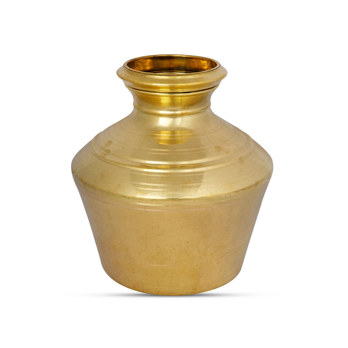 Kalash Pot - 9 x 4.5 Inches | Brass Kalash Kudam/ Pooja Pot for Home