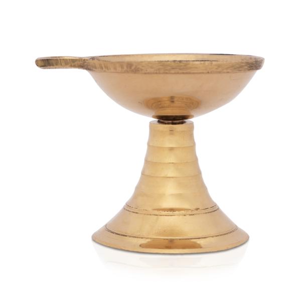 Kartik Deepam With Base - 2 X 2 Inches | Agal Vilakku Deepam/ Karthik Deepam/ Brass Lamp For Festival Lighting