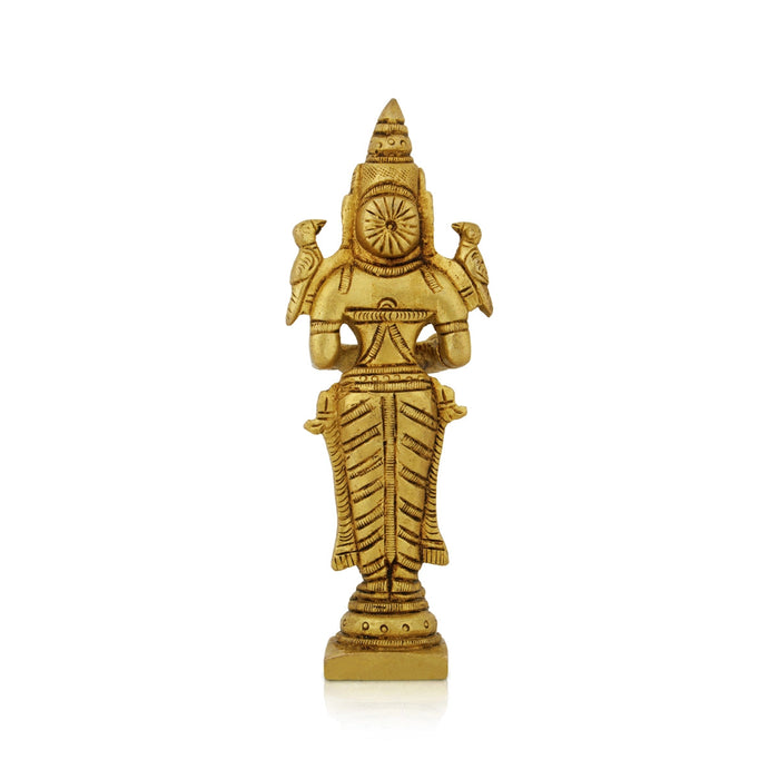 Lakshmi Lamp - 5 Inches | Lakshmi Vilaku/ Antique Brass Vilakku/ Laxmi Deepam for Pooja/ 240 Gms Approx
