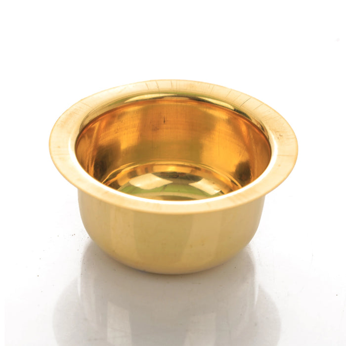Brass Bowl - 1.5 x 3.5 Inches | Pooja Bowl/Brass Cup for Home/ 30 Gms Approx