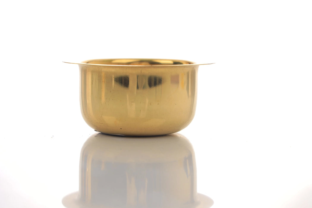 Brass Bowl - 1.5 x 3.5 Inches | Pooja Bowl/Brass Cup for Home/ 30 Gms Approx