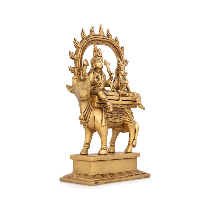 Pradosha Murti - 9.5 x 5 Inches | Antique Brass Statue for Pooja/ 2.100 Kgs Approx