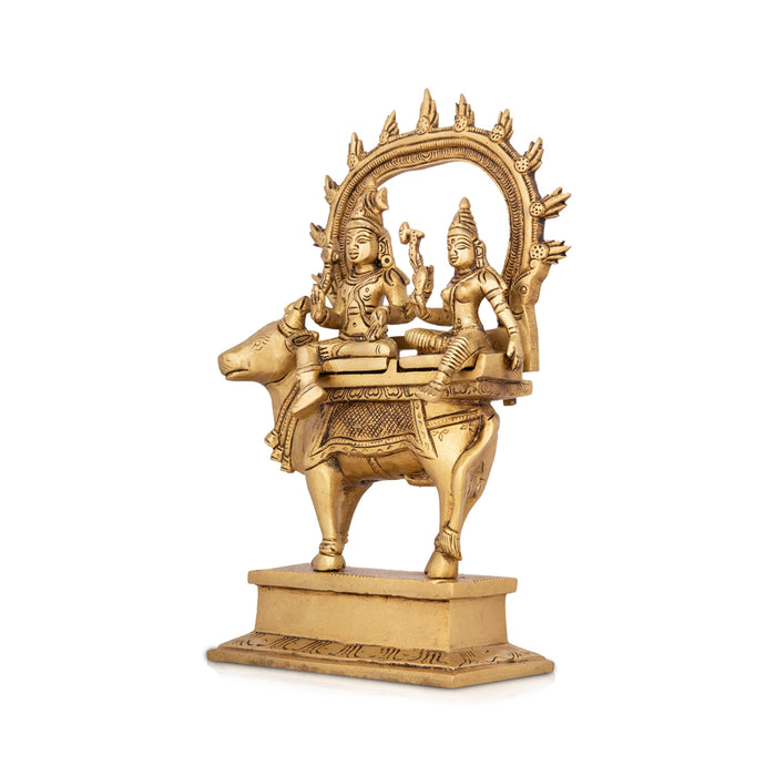 Pradosha Murti - 9.5 x 5 Inches | Antique Brass Statue for Pooja/ 2.100 Kgs Approx