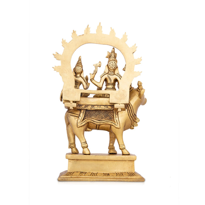 Pradosha Murti - 9.5 x 5 Inches | Antique Brass Statue for Pooja/ 2.100 Kgs Approx