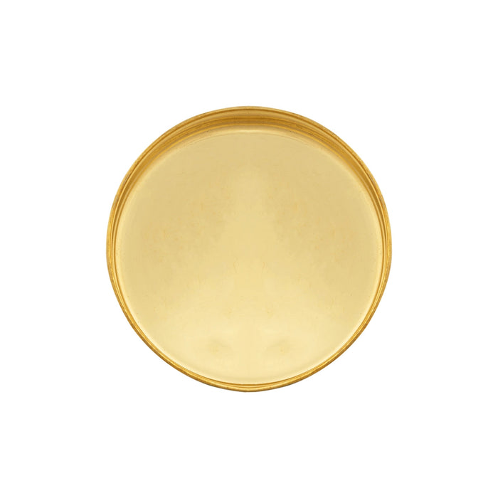 Brass Plate - 0.5 x 3.5 Inches | Small Plate/ Pooja Thali Plate/ Pooja Plate for Home