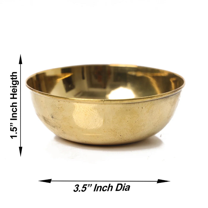 Brass Cup - 1.5 x 3.5 Inches | Rocket Cup/ Brass Bowl for Pooja/ 35 Gms Approx