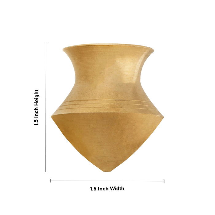Abhishek Lota - 1.5 x 1.5 Inches | Shivling Lota/ Brass Abhishek Pot/ Brass Lota for Shivling Pooja