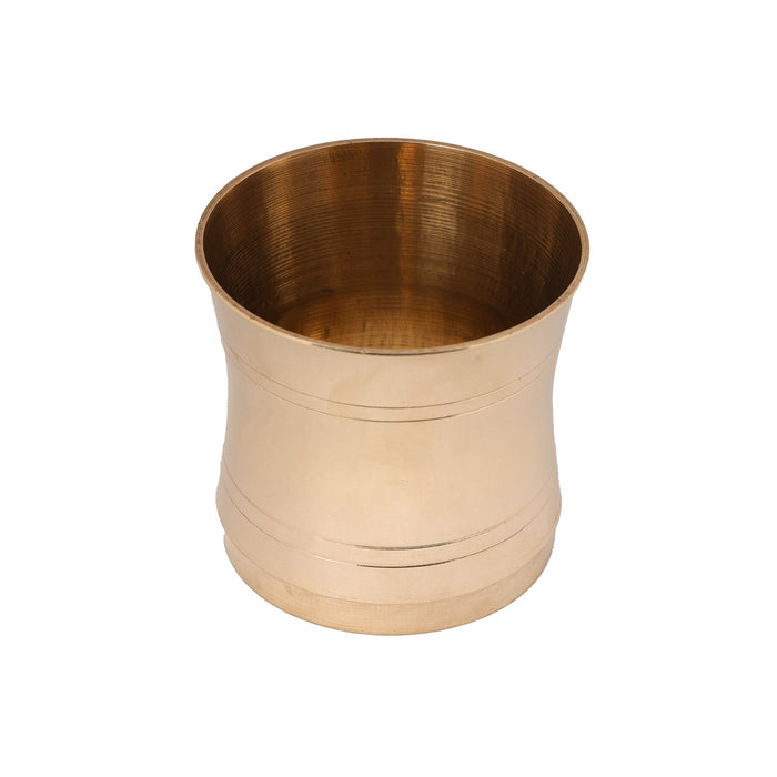 Panch Patra - 2 x 2.5 Inches | Panchapalli/ Brass Panchapatra/ Panchamurt for Pooja