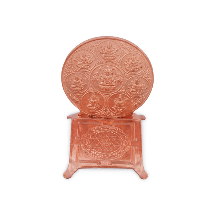 Ashtalakshmi Sri Chakra Peedam - 2.5 x 2 Inches | Ashtalakshmi Yantra/ Copper Yantram for Pooja
