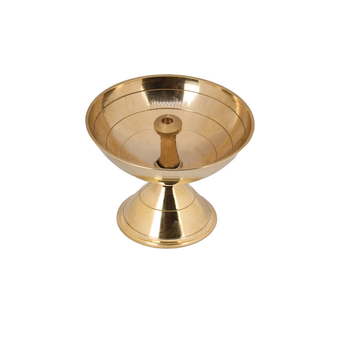 Brass Deep - 1.75 x 2.5 Inches | Nanda Diya/ Brass Lamp/ Vilakku for Home/ 50 Gms Approx