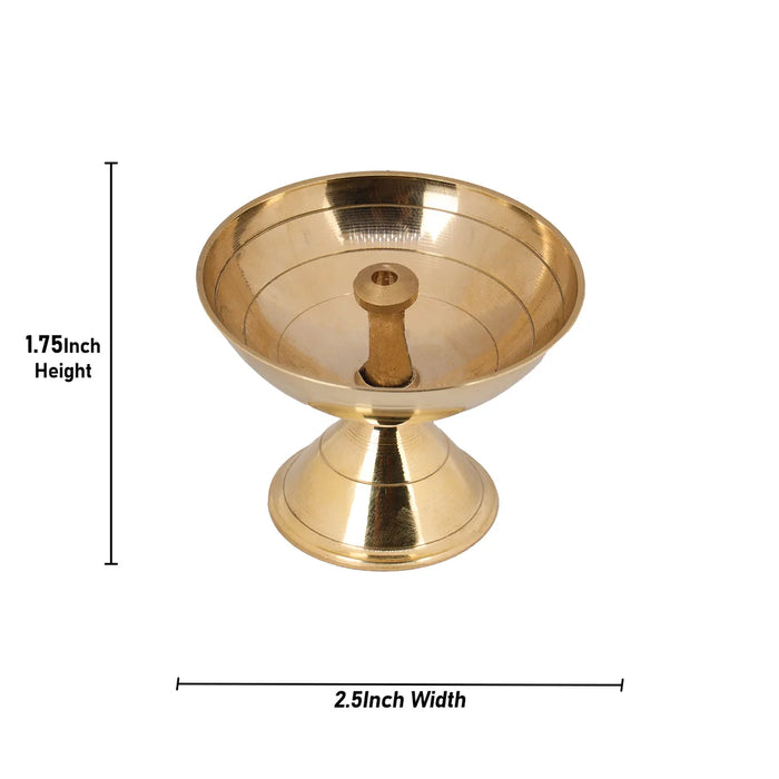 Brass Deep - 1.75 x 2.5 Inches | Nanda Diya/ Brass Lamp/ Vilakku for Home/ 50 Gms Approx