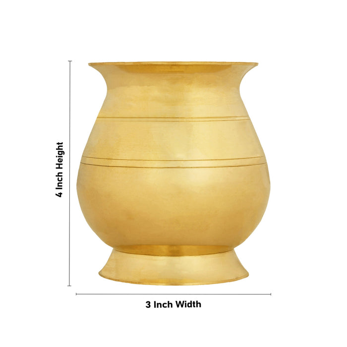 TreegoArt Lota Pooja Kalash Vaso in rame Arti Lota | Ottone Karwa Lota DHANTERASH Special Medium (Oro_7,9 x 7,9 cm x 9,5 pollici TreegoArt Lota Pooja Kalash Vaso in rame Arti Lota | Ottone Karwa Lota DHANTERASH Special Medium (Oro_7,9 x 7,9 cm x 9,5 pollici