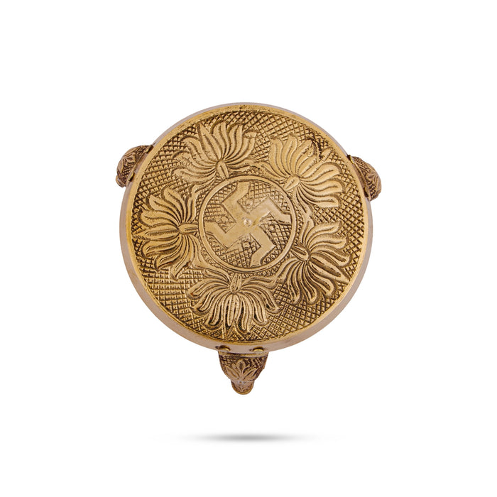 Mukkali Stool - 3 x 3.5 Inches | Brass Pooja Stand/ Brass Stand/ Mukkali Stand for Deity