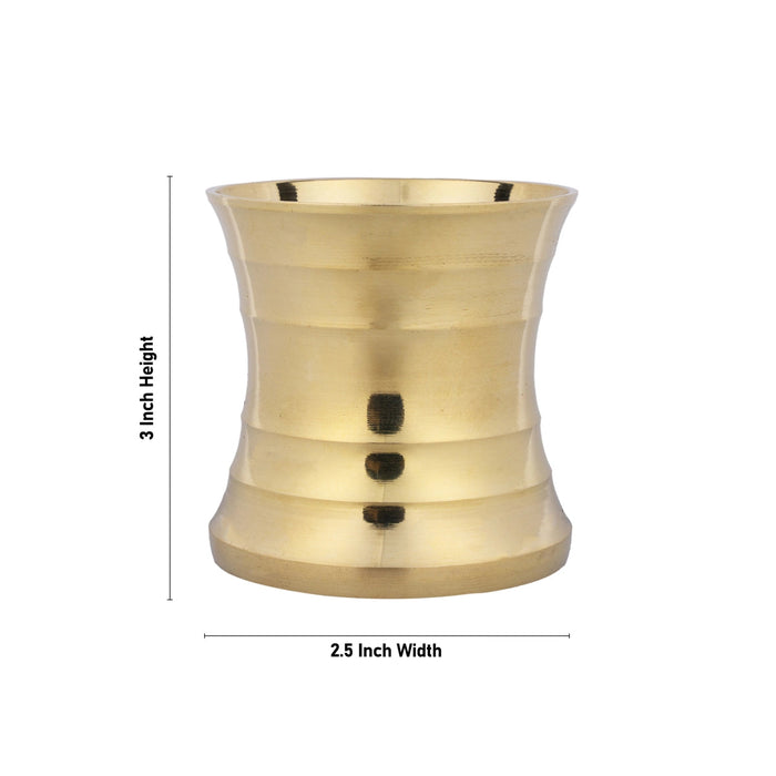 Pancha Patra - 3 x 2.5 Inches | Panch Patra/ Brass Panchapalli/ Panchamurt for Pooja