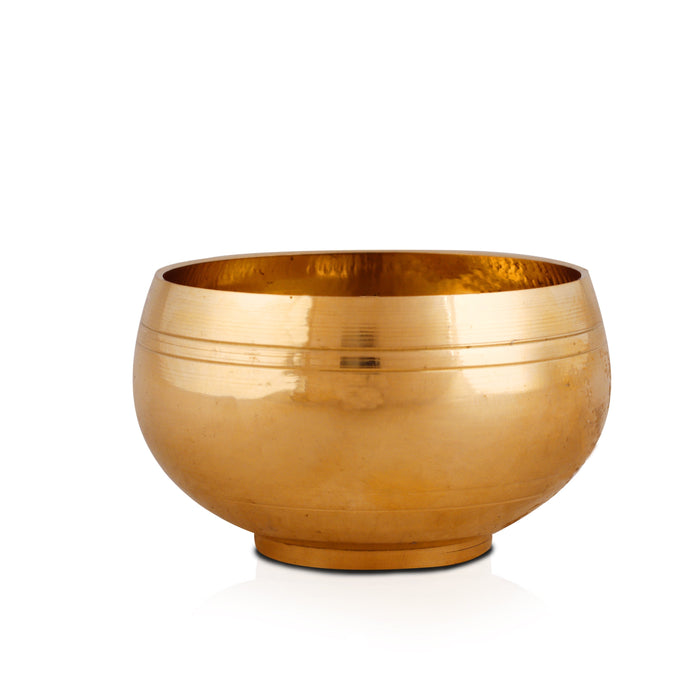 Nanda Deepam With Lid - 2.5 x 2 Inches | Brass Lamp/ Nandha Vilakku/ Brass Pooja Diya for Home