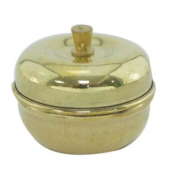 Brass Kumkum Pot - 1.75 x 2 Inches | Sindoor Pot/ Kumkum Bharani for Home/ 40 Gms Approx