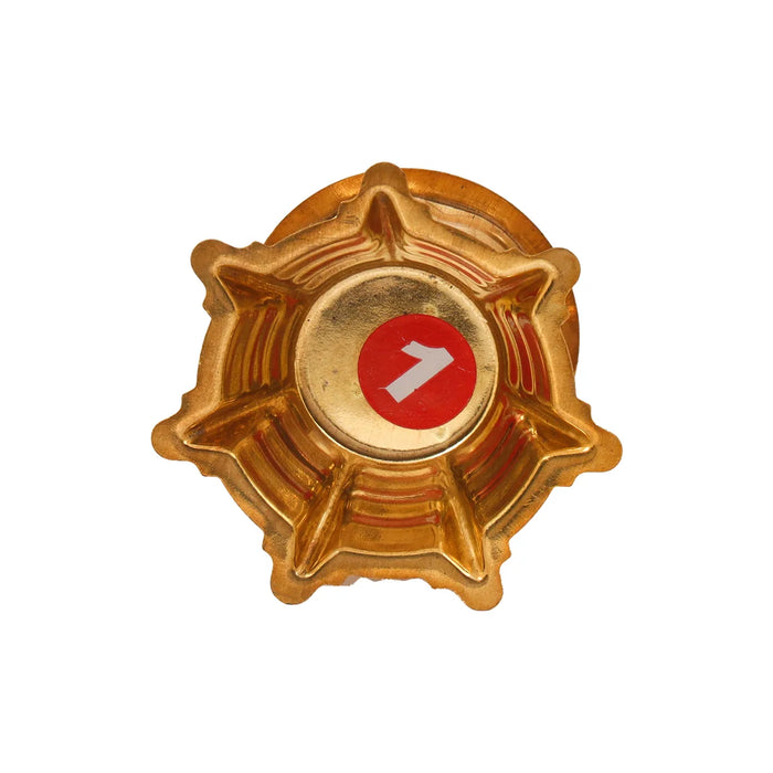 Brass Seven Star Deep - 1.5 x 2.5 Inches | Brass Lamp/ 7 Star Diya/ Vilakku for Pooja/ 30 Gms Approx