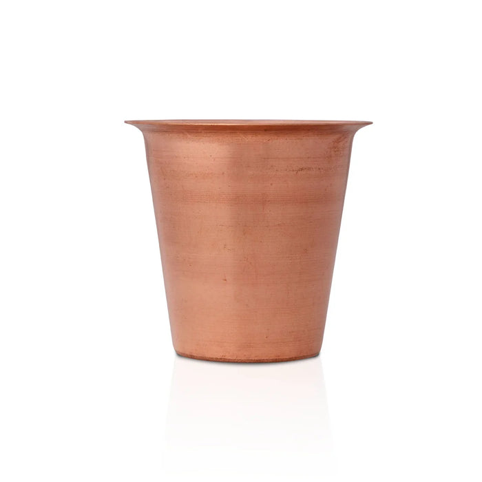 Copper Tumbler - 2.75 x 3 Inches | Coffee Tumbler/ Copper Cup for Home/ 54 Gms Approx