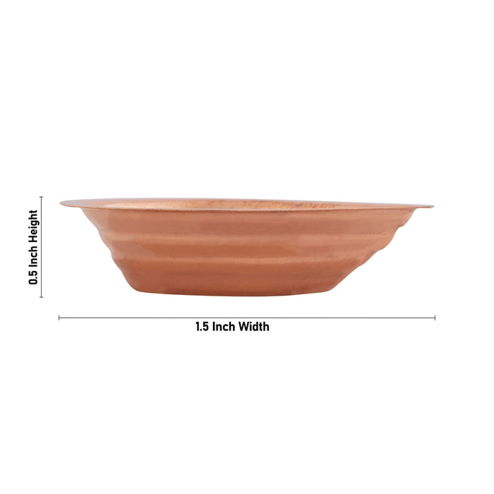 Kartik Deepam - 0.5 x 1.5 Inches | Copper Agal Vilakku Deepam/ Karthik Deepam for Pooja/ 6 Gms Approx