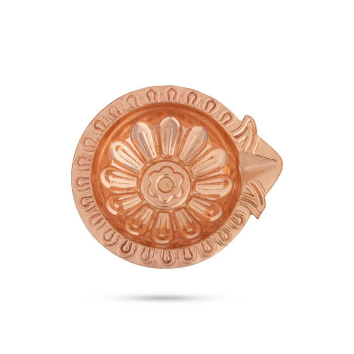 Kartik Deepam - 0.5 x 2.25 Inches | Copper Agal Lamp/ Designed Karthik Deepam for Pooja/ 4 Gms Approx