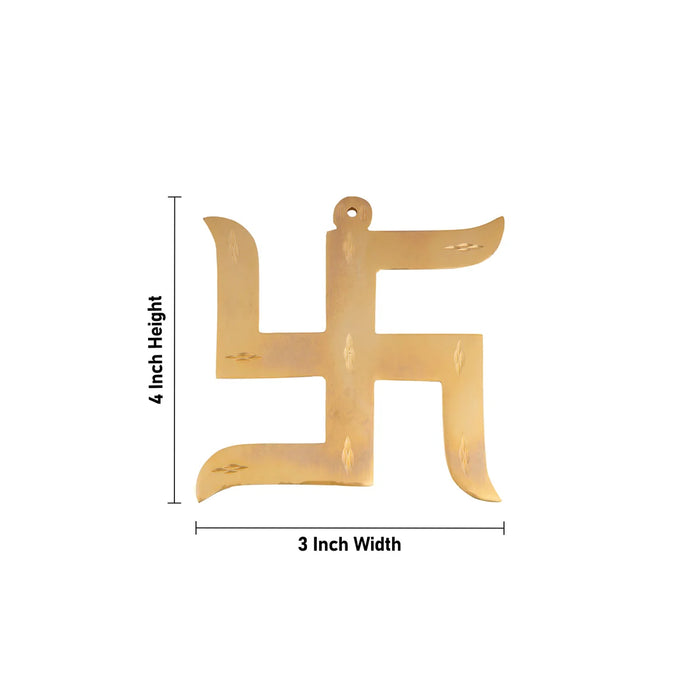 Swastik Wall Hanging - 4 x 3 Inches | Swastika Wall Hanger for Home