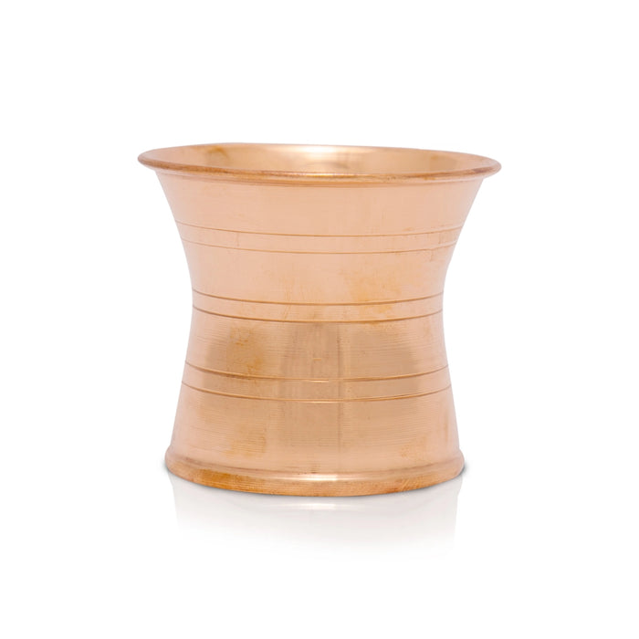 Pancha Patra - 3 x 2.5 Inches | Copper Panchapatra/ Panchamurt for Pooja/ 100 Gms Approx