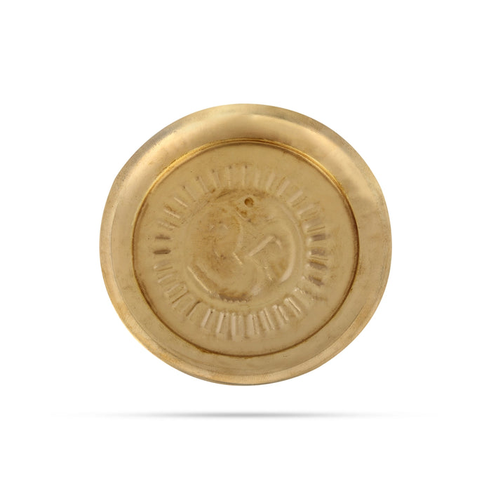 Brass Plate - 3 Inches | Beading Design Thali Plate/ Pooja Plate/ Thali Plate For Traditional Pooja
