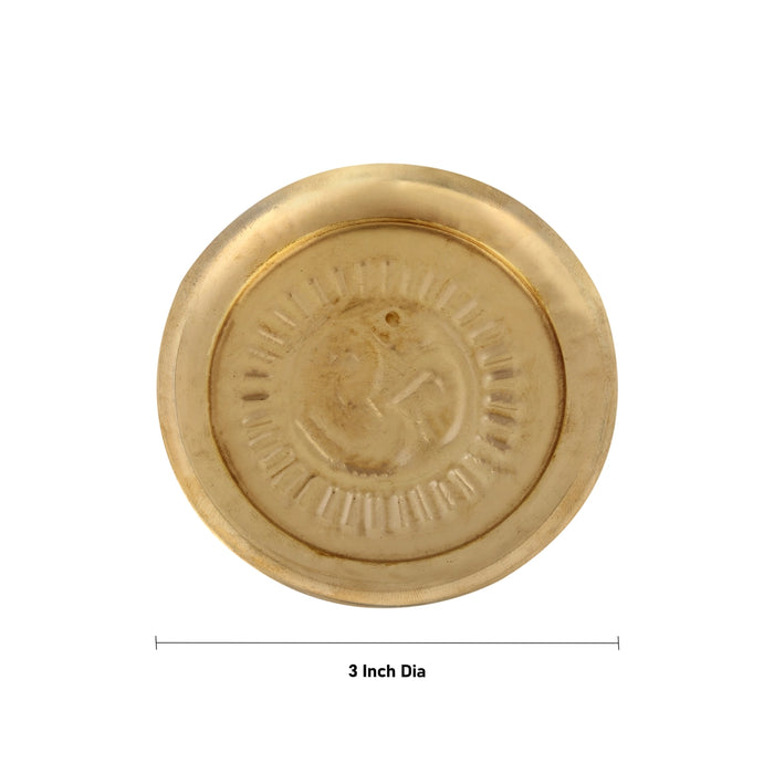 Brass Plate - 3 Inches | Beading Design Thali Plate/ Pooja Plate/ Thali Plate For Traditional Pooja