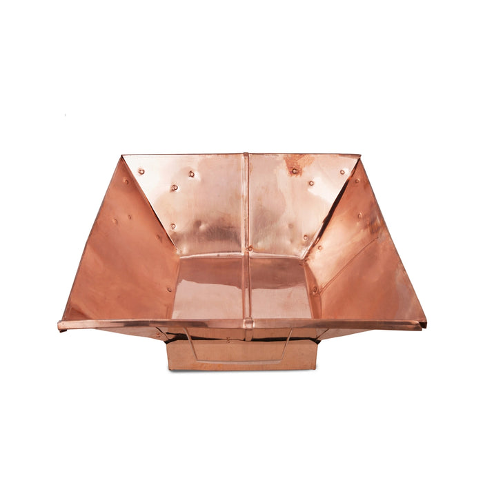 Havan Kund With Stand - 14 x 14 Inches | Agnihotra With Handle/ Copper Hawan Kund for Pooja/ 1.280 Kgs Approx